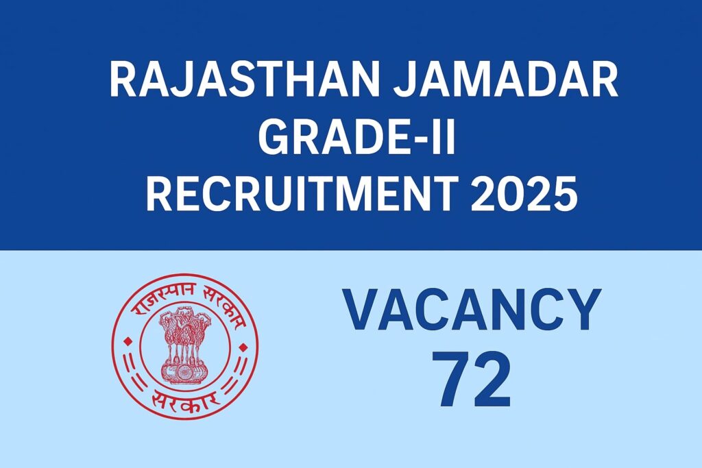 Rajasthan Jamadar Grade-II Recruitment 2025